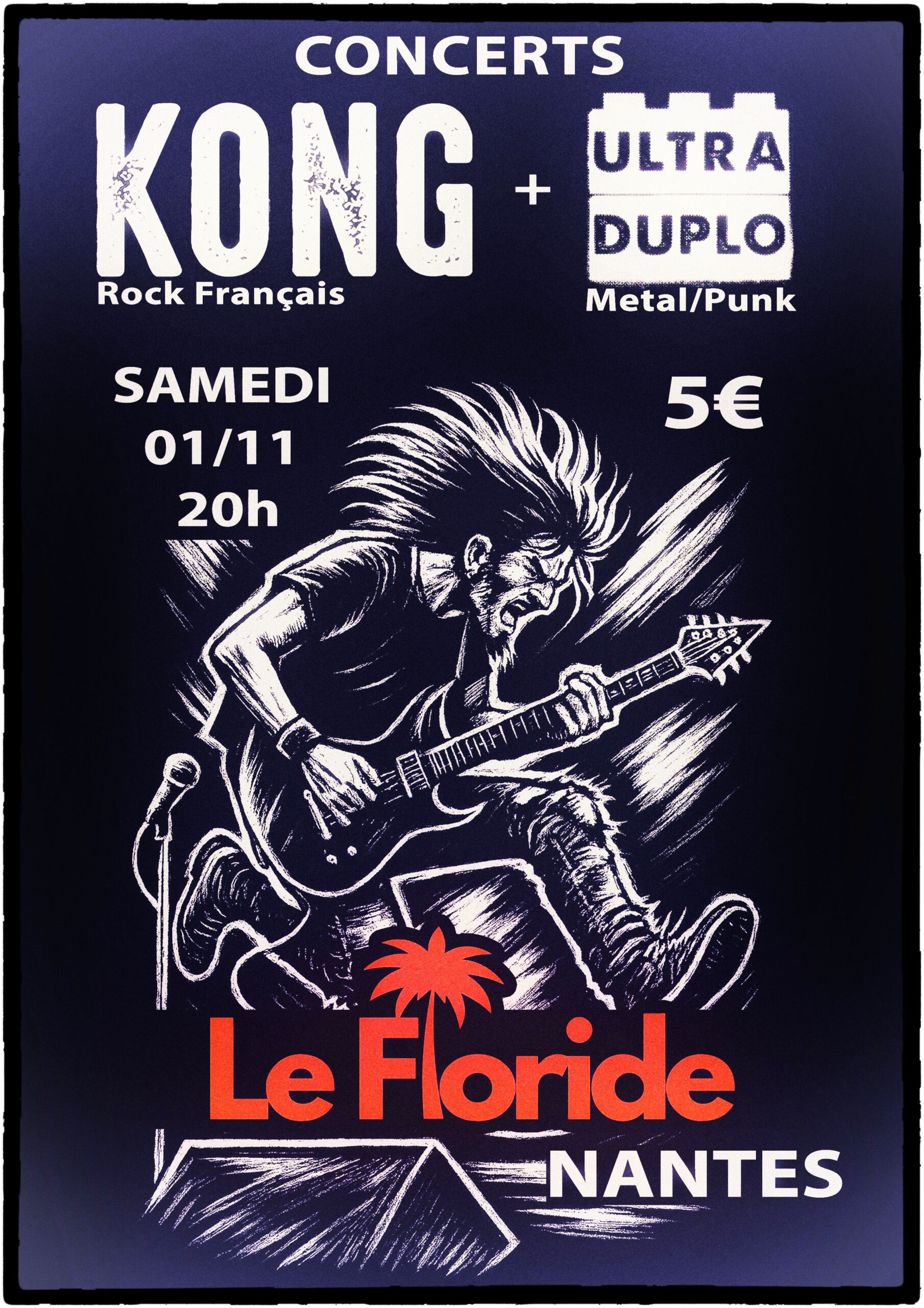 Affiche Concert UltraDuplo Kong Floride Nantes